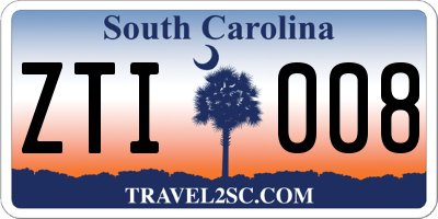 SC license plate ZTI008