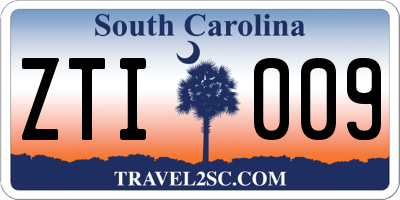 SC license plate ZTI009