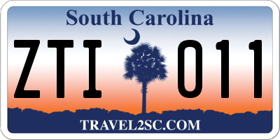 SC license plate ZTI011