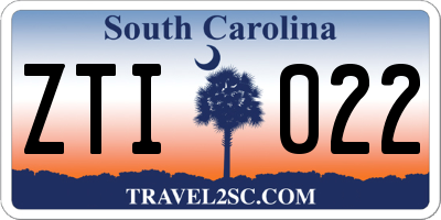 SC license plate ZTI022