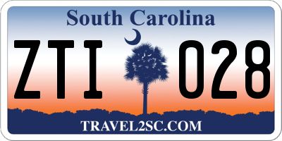 SC license plate ZTI028
