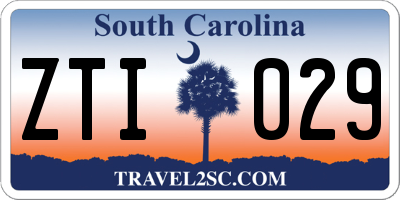 SC license plate ZTI029