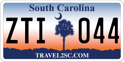 SC license plate ZTI044