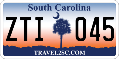 SC license plate ZTI045