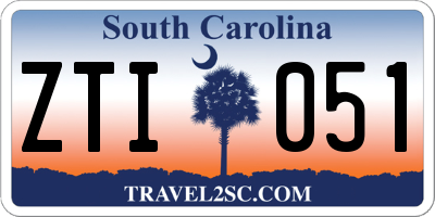 SC license plate ZTI051