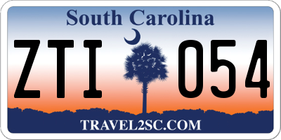 SC license plate ZTI054