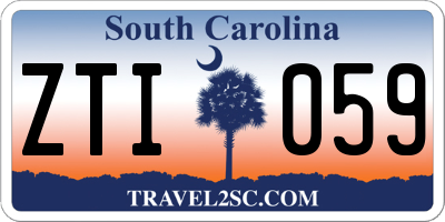 SC license plate ZTI059