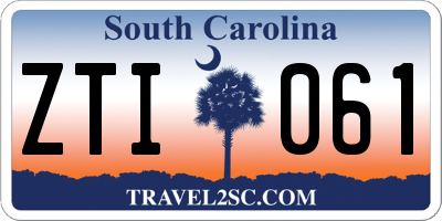SC license plate ZTI061