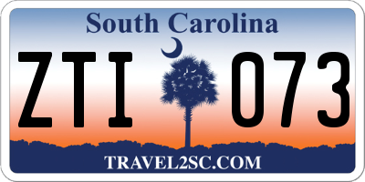 SC license plate ZTI073