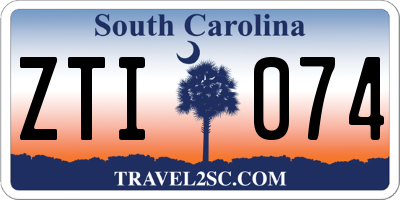 SC license plate ZTI074