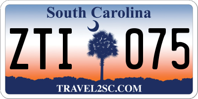 SC license plate ZTI075