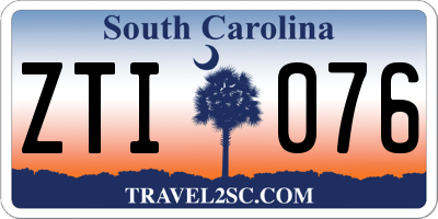 SC license plate ZTI076