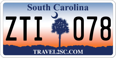 SC license plate ZTI078