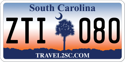 SC license plate ZTI080