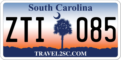 SC license plate ZTI085