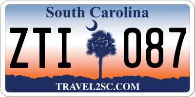 SC license plate ZTI087
