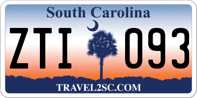 SC license plate ZTI093