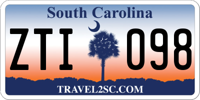 SC license plate ZTI098
