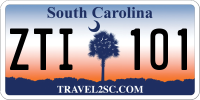 SC license plate ZTI101