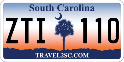 SC license plate ZTI110