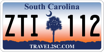 SC license plate ZTI112