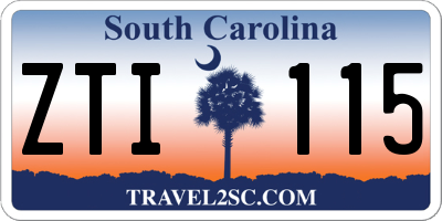 SC license plate ZTI115