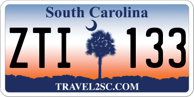 SC license plate ZTI133