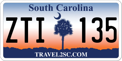 SC license plate ZTI135