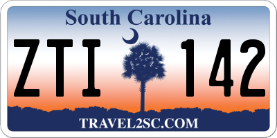 SC license plate ZTI142