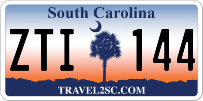 SC license plate ZTI144