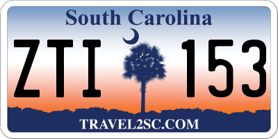 SC license plate ZTI153
