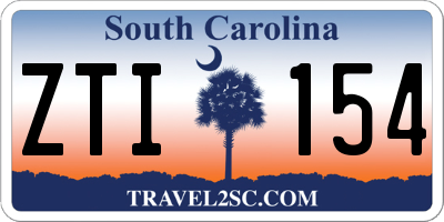 SC license plate ZTI154
