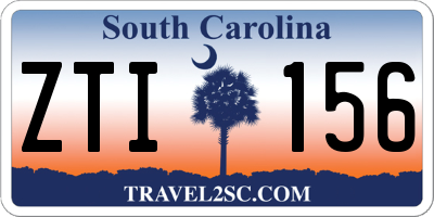 SC license plate ZTI156