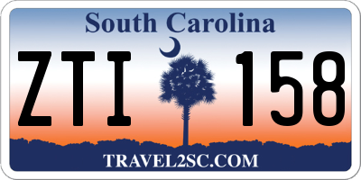 SC license plate ZTI158