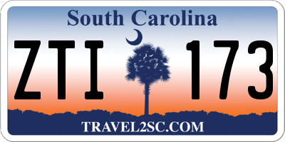 SC license plate ZTI173