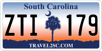 SC license plate ZTI179