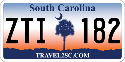 SC license plate ZTI182