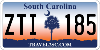SC license plate ZTI185