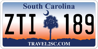 SC license plate ZTI189