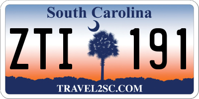 SC license plate ZTI191
