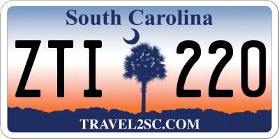 SC license plate ZTI220