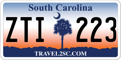 SC license plate ZTI223