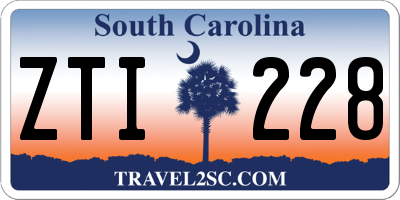 SC license plate ZTI228