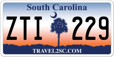 SC license plate ZTI229