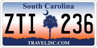 SC license plate ZTI236