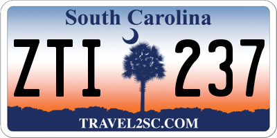 SC license plate ZTI237