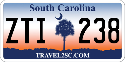 SC license plate ZTI238