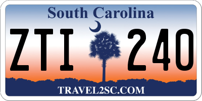 SC license plate ZTI240