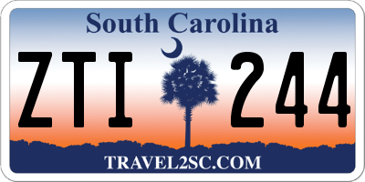 SC license plate ZTI244