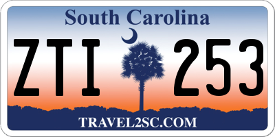 SC license plate ZTI253